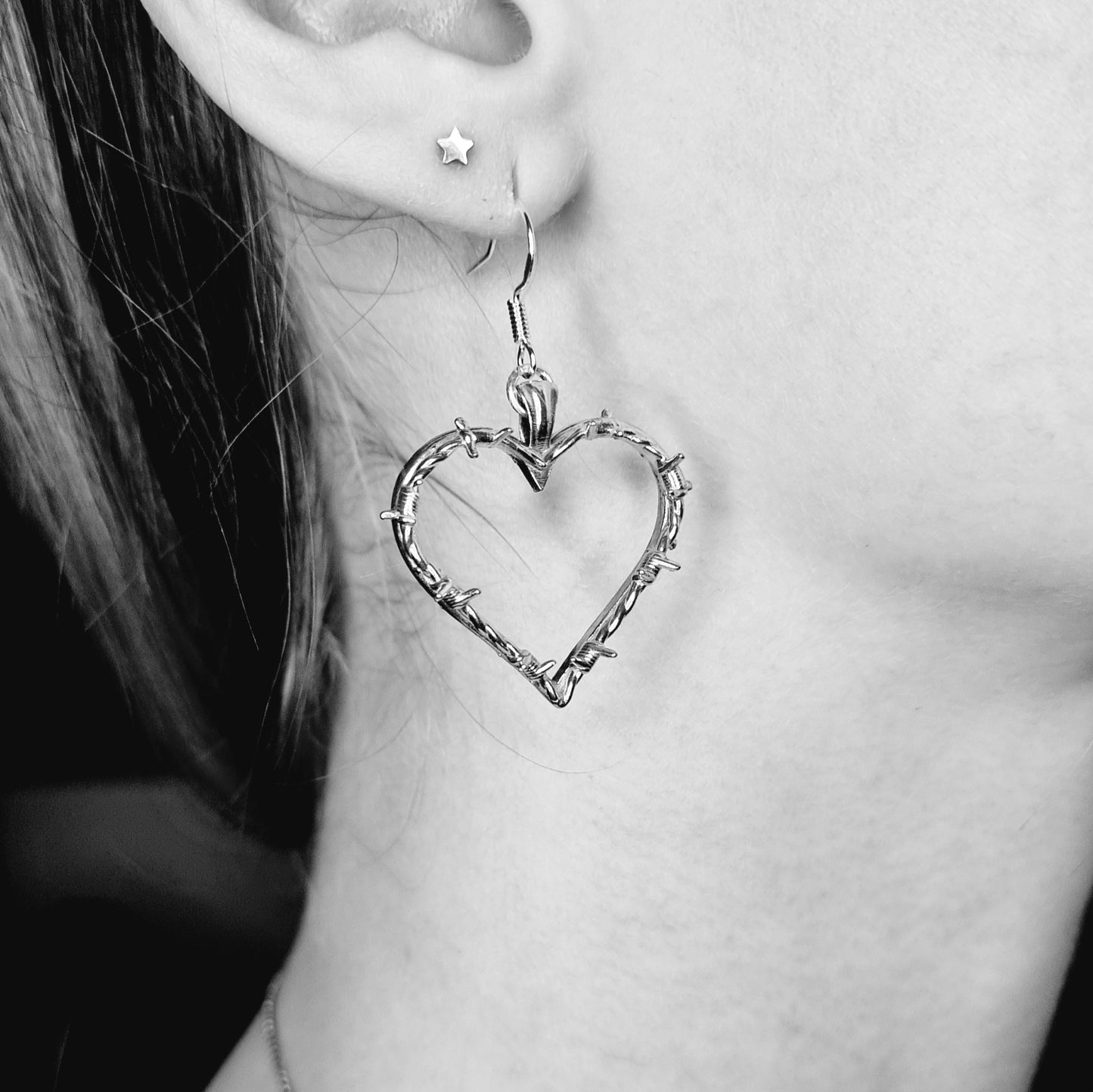 Sterling Silver Heart Earring