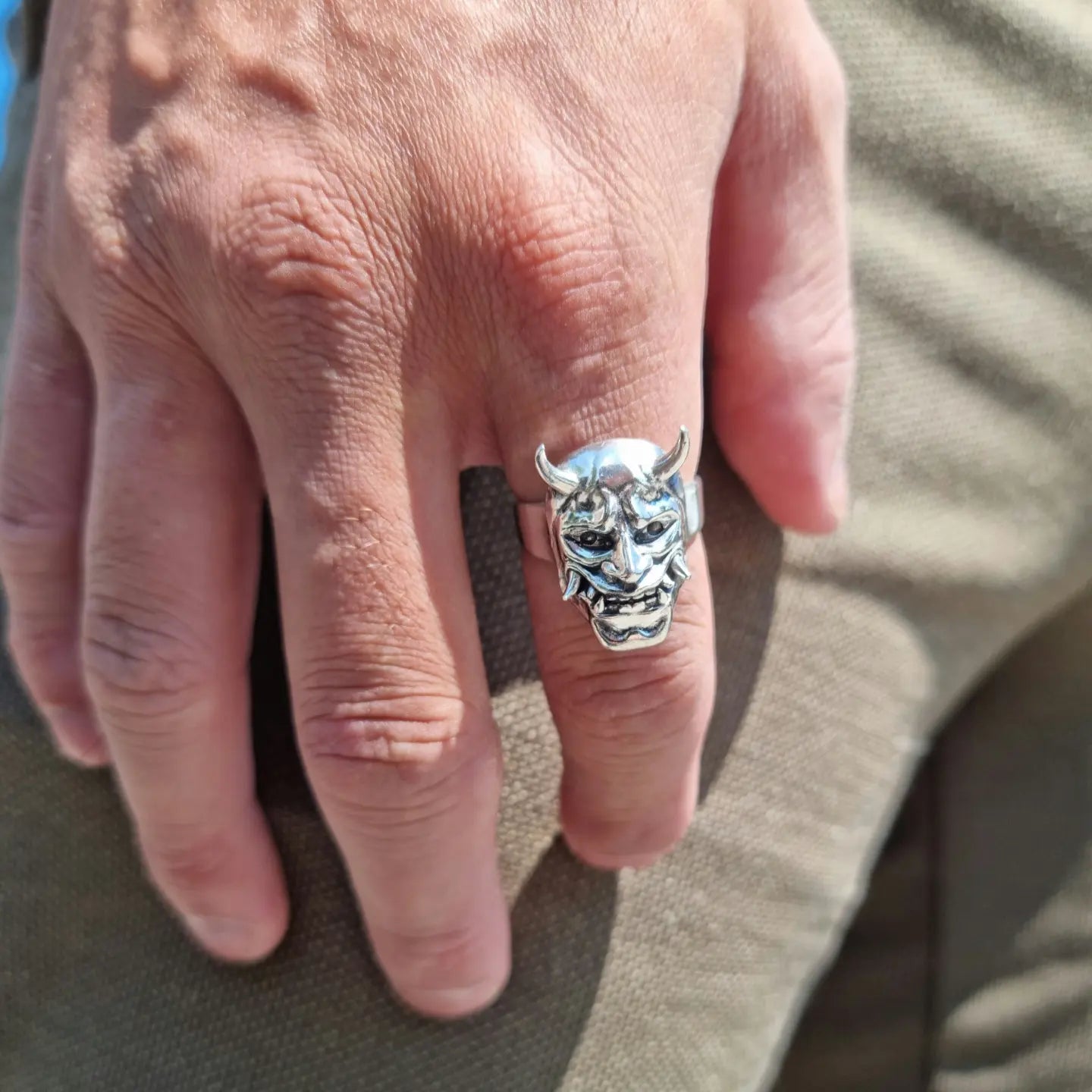 Sterling Silver Oni Ring