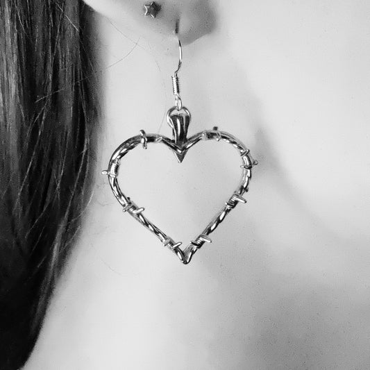 Sterling Silver Heart Earring